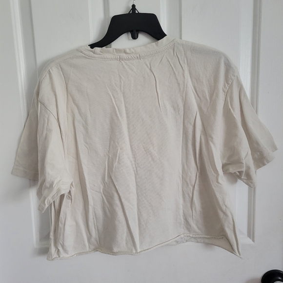 Altar'd State Womens Las Vegas Cream Car Championship Crop Top Size Large - Picture 4 of 5